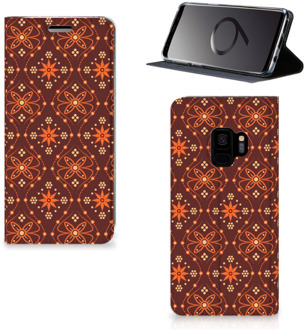 B2Ctelecom Samsung Galaxy S9 Smartcover Batik Brown