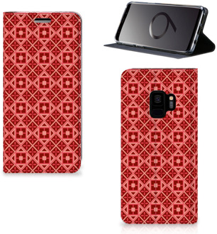 B2Ctelecom Samsung Galaxy S9 Smartcover Batik Red