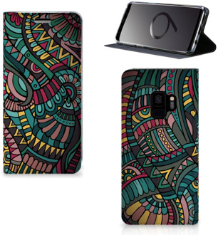 B2Ctelecom Samsung Galaxy S9 Standcase Hoesje Design Aztec