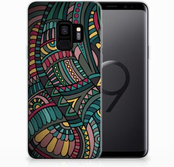 B2Ctelecom Samsung Galaxy S9 TPU-siliconen Hoesje Design Aztec