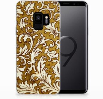 B2Ctelecom Samsung Galaxy S9 TPU-siliconen Hoesje Design Barok Goud