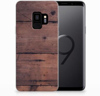 B2Ctelecom Samsung Galaxy S9 TPU Siliconen Hoesje Old Wood