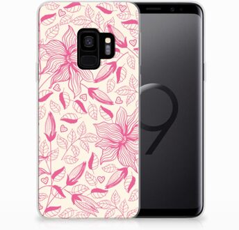 B2Ctelecom Samsung Galaxy S9 TPU Siliconen Hoesje Pink Flowers