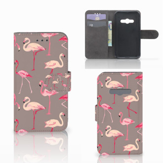 B2Ctelecom Samsung Galaxy Xcover 3 Uniek Ontworpen Hoesje Flamingo's