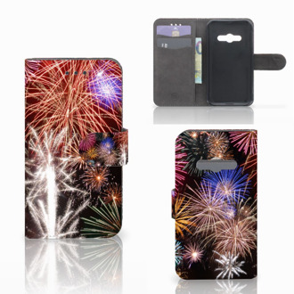 B2Ctelecom Samsung Galaxy Xcover 3 Uniek Ontworpen Hoesje Vuurwerk