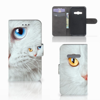 B2Ctelecom Samsung Galaxy Xcover 3 Uniek Ontworpen Hoesje Witte Kat