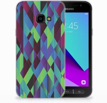 B2Ctelecom Samsung Galaxy Xcover 4 TPU Hoesje Design Abstract Green Blue