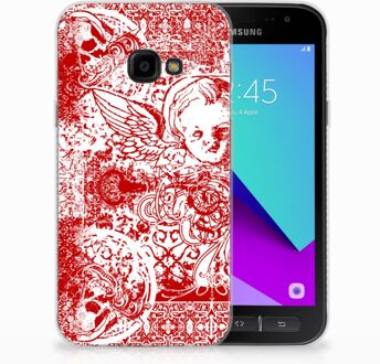 B2Ctelecom Samsung Galaxy Xcover 4 TPU Hoesje Design Angel Skull Red