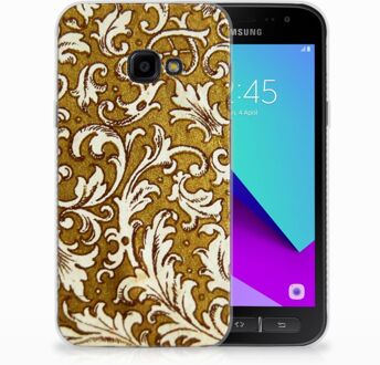 B2Ctelecom Samsung Galaxy Xcover 4 TPU Hoesje Design Barok Goud