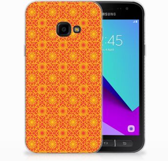 B2Ctelecom Samsung Galaxy Xcover 4 TPU Hoesje Design Batik Orange