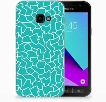 B2Ctelecom Samsung Galaxy Xcover 4 TPU Hoesje Design Cracks Blue