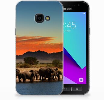 B2Ctelecom Samsung Galaxy Xcover 4 TPU Hoesje Design Olifanten