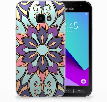 B2Ctelecom Samsung Galaxy Xcover 4 TPU Hoesje Design Purple Flower