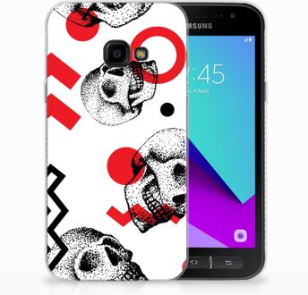 B2Ctelecom Samsung Galaxy Xcover 4 TPU Hoesje Design Skull Red