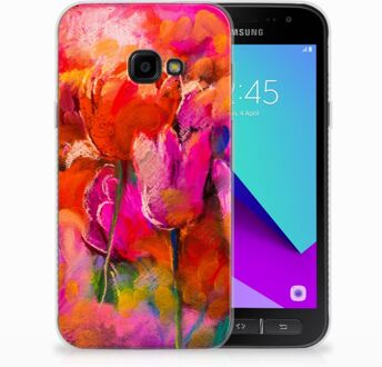 B2Ctelecom Samsung Galaxy Xcover 4 TPU Hoesje Design Tulpen