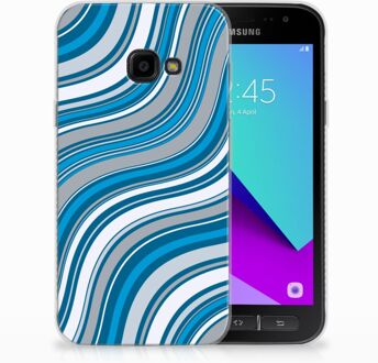 B2Ctelecom Samsung Galaxy Xcover 4 TPU Hoesje Design Waves Blue