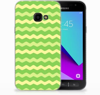 B2Ctelecom Samsung Galaxy Xcover 4 TPU Hoesje Design Waves Green