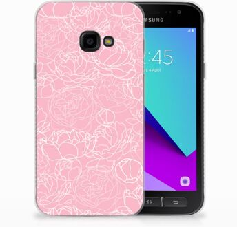 B2Ctelecom Samsung Galaxy Xcover 4 TPU Hoesje Design White Flowers