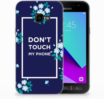 B2Ctelecom Samsung Galaxy Xcover 4 TPU Hoesje Flowers Blue DTMP