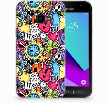 B2Ctelecom Samsung Galaxy Xcover 4 TPU-siliconen Hoesje Punk Rock