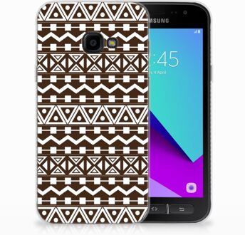 B2Ctelecom Samsung Galaxy Xcover 4 Uniek TPU Hoesje Aztec Brown