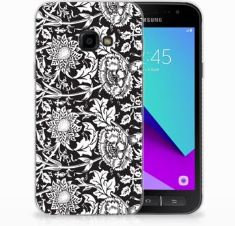 B2Ctelecom Samsung Galaxy Xcover 4 Uniek TPU Hoesje Black Flowers