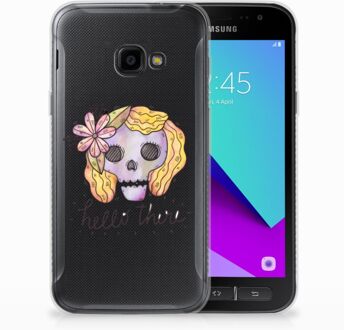 B2Ctelecom Samsung Galaxy Xcover 4 Uniek TPU Hoesje Boho Skull