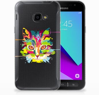 B2Ctelecom Samsung Galaxy Xcover 4 Uniek TPU Hoesje Cat Color