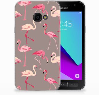 B2Ctelecom Samsung Galaxy Xcover 4 Uniek TPU Hoesje Flamingo