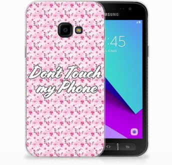 B2Ctelecom Samsung Galaxy Xcover 4 Uniek TPU Hoesje Flowers Pink DTMP