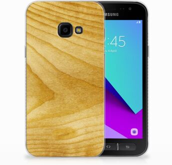 B2Ctelecom Samsung Galaxy Xcover 4 Uniek TPU Hoesje Licht Hout