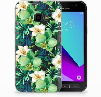 B2Ctelecom Samsung Galaxy Xcover 4 Uniek TPU Hoesje Orchidee Groen