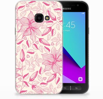 B2Ctelecom Samsung Galaxy Xcover 4 Uniek TPU Hoesje Pink Flowers