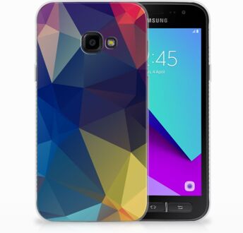 B2Ctelecom Samsung Galaxy Xcover 4 Uniek TPU Hoesje Polygon Dark