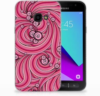 B2Ctelecom Samsung Galaxy Xcover 4 Uniek TPU Hoesje Swirl Pink