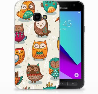 B2Ctelecom Samsung Galaxy Xcover 4 Uniek TPU Hoesje Vrolijke Uilen