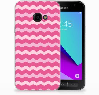 B2Ctelecom Samsung Galaxy Xcover 4 Uniek TPU Hoesje Waves Pink