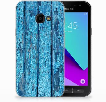 B2Ctelecom Samsung Galaxy Xcover 4 Uniek TPU Hoesje Wood Blue