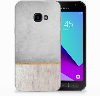 B2Ctelecom Samsung Galaxy Xcover 4 Uniek TPU Hoesje Wood Concrete