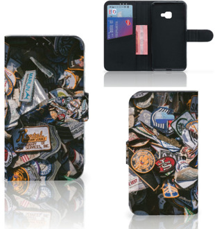 B2Ctelecom Samsung Galaxy Xcover 4 Uniek Wallet Book Case Hoesje Badges