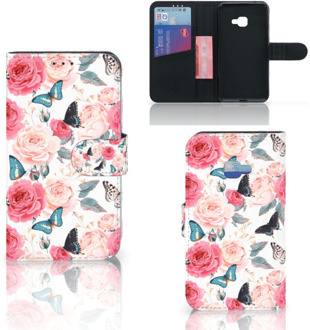 B2Ctelecom Samsung Galaxy Xcover 4 Uniek Wallet Book Case Hoesje Butterfly Roses