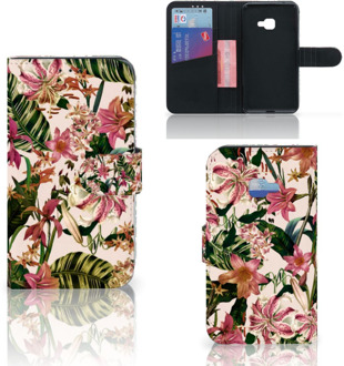 B2Ctelecom Samsung Galaxy Xcover 4 Uniek Wallet Book Case Hoesje Flowers