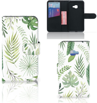 B2Ctelecom Samsung Galaxy Xcover 4 Uniek Wallet Book Case Hoesje Leaves