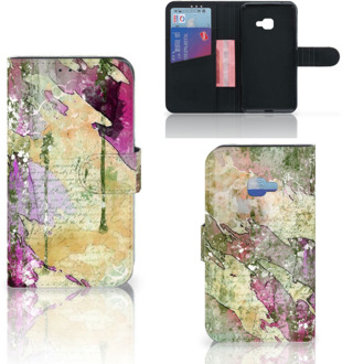 B2Ctelecom Samsung Galaxy Xcover 4 Uniek Wallet Book Case Hoesje Letter Painting