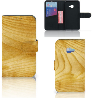 B2Ctelecom Samsung Galaxy Xcover 4 Uniek Wallet Book Case Hoesje Licht Hout