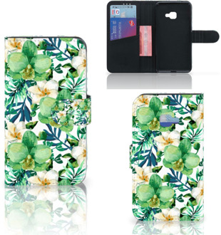 B2Ctelecom Samsung Galaxy Xcover 4 Uniek Wallet Book Case Hoesje Orchidee Groen