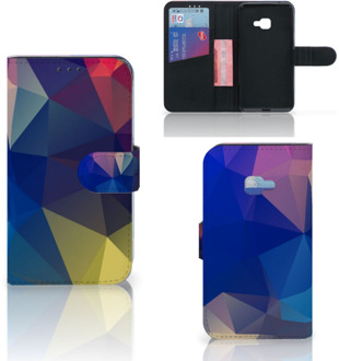 B2Ctelecom Samsung Galaxy Xcover 4 Uniek Wallet Book Case Hoesje Polygon Dark