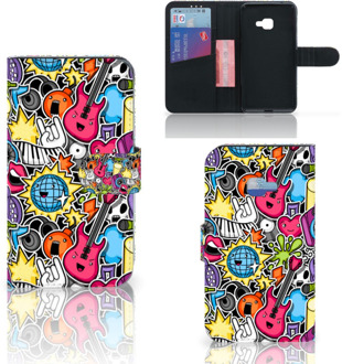 B2Ctelecom Samsung Galaxy Xcover 4 Uniek Wallet Book Case Hoesje Punk Rock