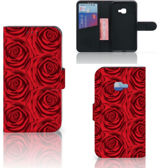 B2Ctelecom Samsung Galaxy Xcover 4 Uniek Wallet Book Case Hoesje Red Roses