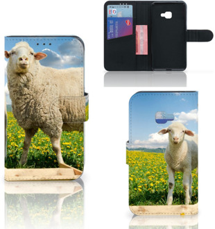 B2Ctelecom Samsung Galaxy Xcover 4 Uniek Wallet Book Case Hoesje Schaap en Lammetje